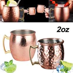 Mini 60ml Moscow Mule Mug Coffee Wine Bear Cup Hammered Copper Plated Cup Home Kitchen Bar Supplies Kitchen Drinkware Mugs