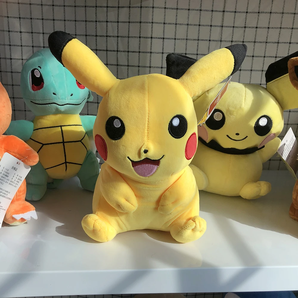 Kawaii Anime Plush Pikachu Pokemon Evee Bulbasaur Squirtle Lapras Stuffed And Plush Animals Cartoon Gift For Children Toys