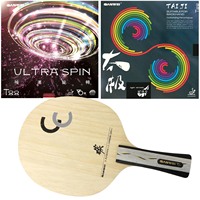 Pro Combo Racket Sanwei CC (5+2 Carbon, OFF++) with Professional Rubber TAIJI Light T88 ULTRA SPIN Finished Racket