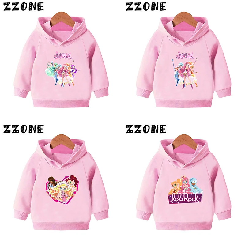 

Kids Hooded Hoodies LoliRock Magical Girl Cartoon Children Sweatshirts Cotton Baby Pullover Tops Cute Girls Boys Clothes,KMT5142