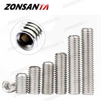 ZONSANTA Grub Screw M2 M2.5 M3 M4 M5 M6 M8 DIN916 304 stainless Hex Hexagon Socket Allen Cup Point DIY Set Door handles Bolt