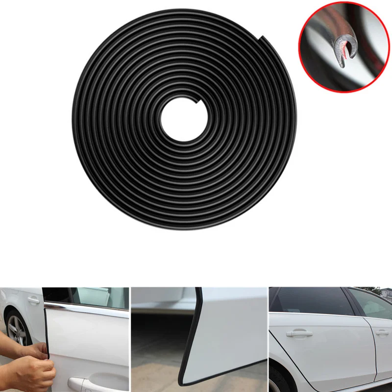 Universal Car Door Edge Guards Trim Molding Protection Strip Scratch Protector For Peugeot 107 207 301 307 308 408 508 2008 RCZ