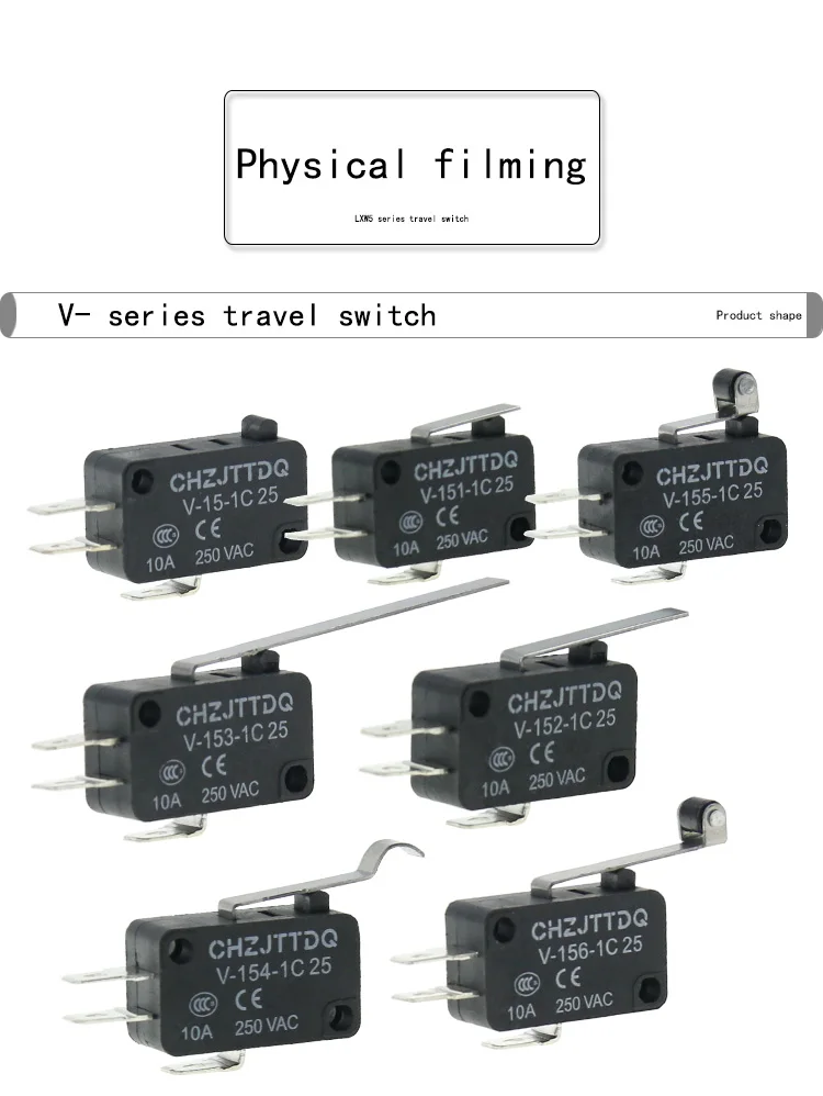 1 Stück Mikro-Endschalter CHZJTTDQ V-15.V-151.V-152.V-153.V-154.V-155.V-156.-1C 25mm Wegschalter Endschalter mit Silberkontakt – Detail 9