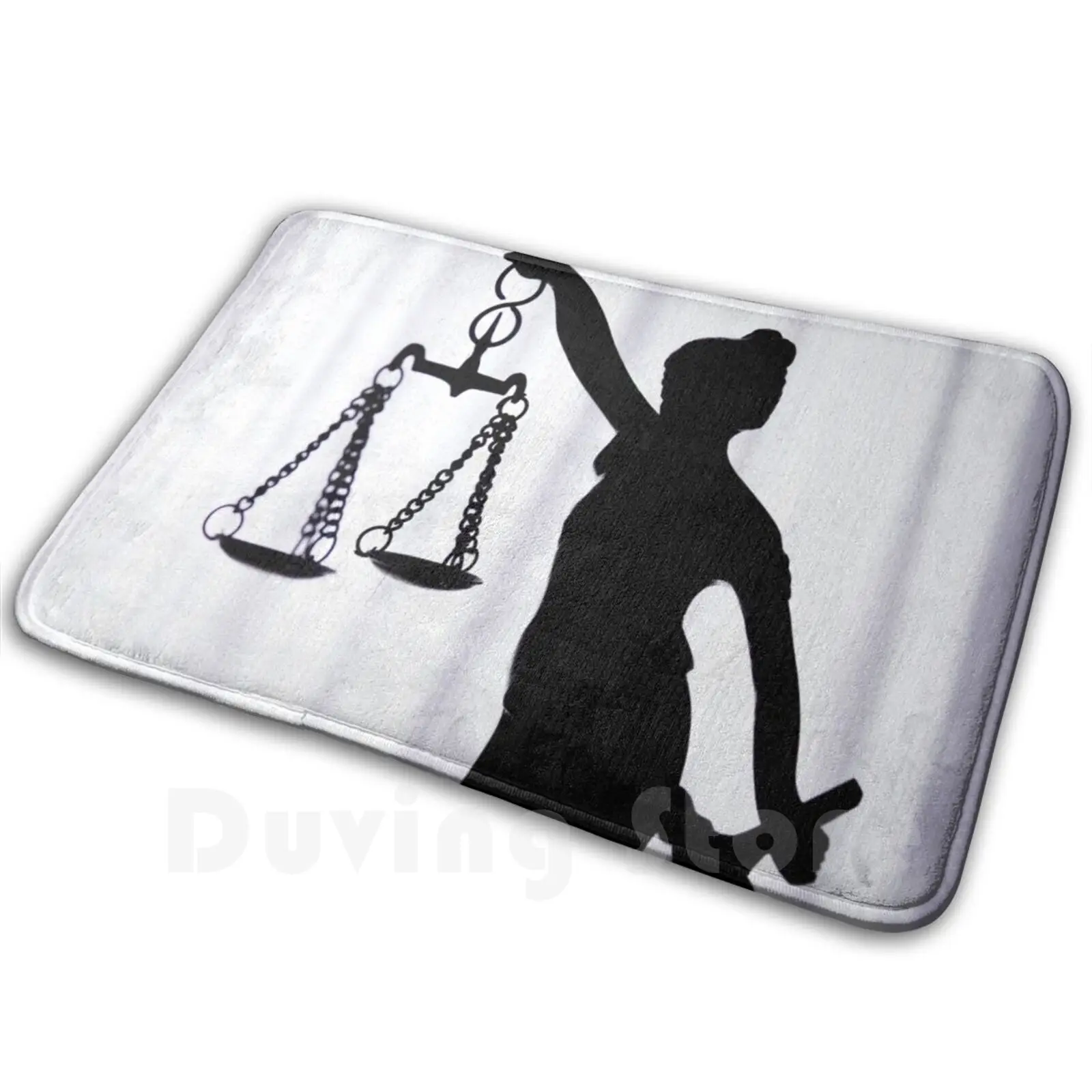 Metal Statue Symbol Of Justice Themis Carpet Mat Rug Cushion Soft Justice Law Lawyer Statue Themis Background Office