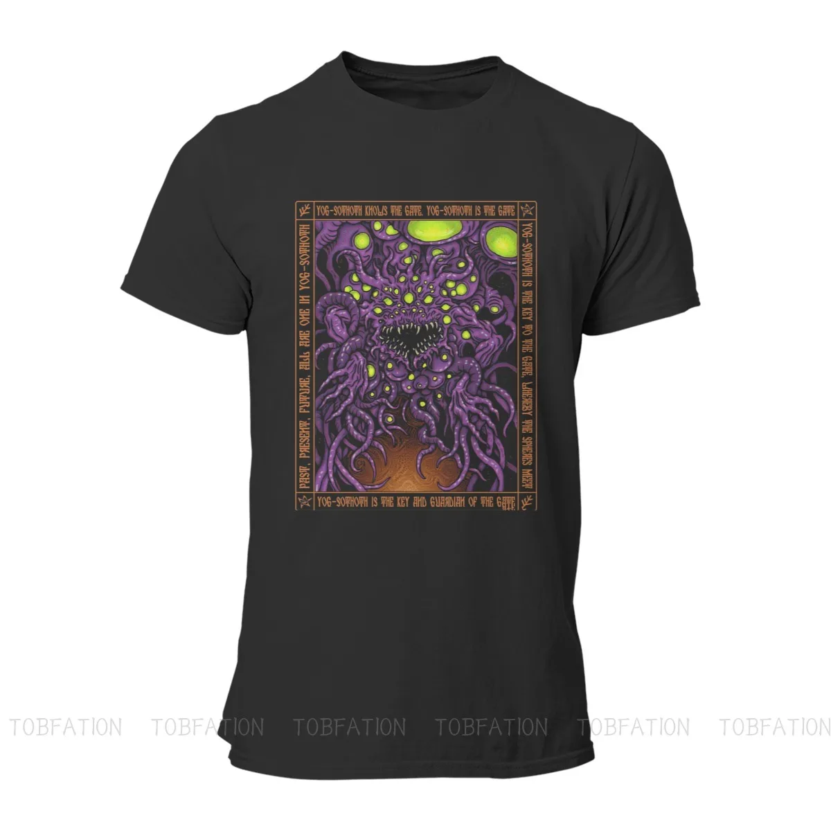 Cthulhu Mythos Lovecraft Horror Great Old Ones TShirts for Men Yog Sothoth Icon Oversized Crewneck Cotton Streetwear 2020