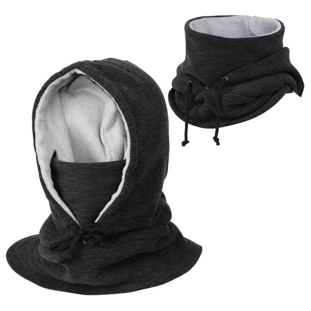 Men Balaclava Ski Cycling Caps Fleece Hood Windproof Face Mask Outdoor Neck Warmmer Winter Bicycle Thermal Fleece Balaclava Hats