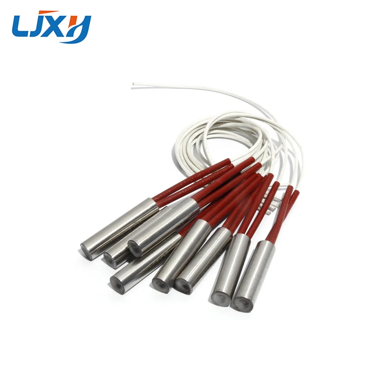 LJXH 2PCS 9.5mm 30~70mm AC110V/220V/380V Single-End Heating Tube 80/120/150/180/200W Cartridge Heaters 304SUS Resistance Element