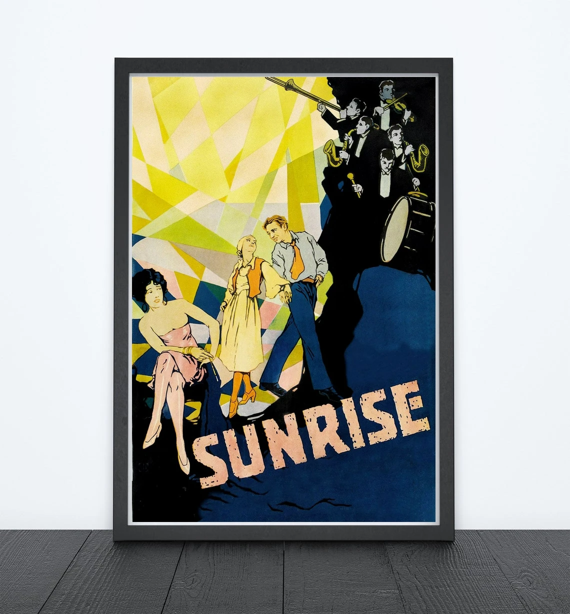 Sunrise A Song of Two Humans (1927) Poster American Silent Romantic Drama Wall Decor George O'Brien Janet Gaynor Art Gift