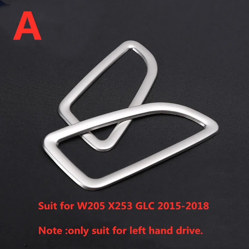 Stainless Steel Dashboard Air Conditioning Outlet Frame Decoration Cover Trim For Mercedes Benz W205 GLC X253 W176 X156 C117