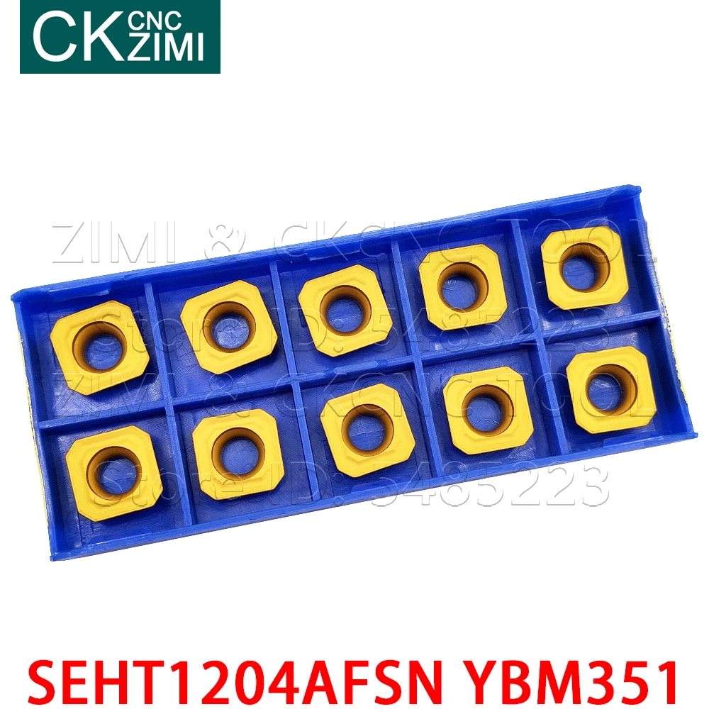 SEHT1204AFSN YBM351 твердосплавные фрезерные вставки с ЧПУ фрезерные пластины Индексируемые фрезерные инструменты SEHT для стали из нержавеющей стали