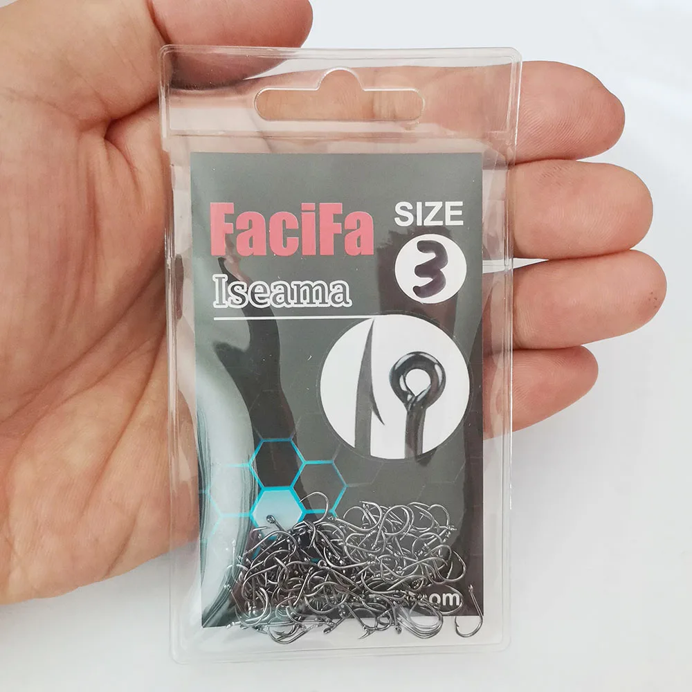 100/50/25 pcs Iseama Carp Fishing Hook Offset Circle Hook Single Fly Fishing Jig Hook Barbed Sea Fishhook Tackle Accessories