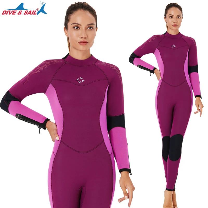 Neoprene Full Body Diving Suit for Men and Women, Ultra Stretch, 5mm, Warm, Back Zip, Snorkeling, Scuba Diving, Swim, Winter