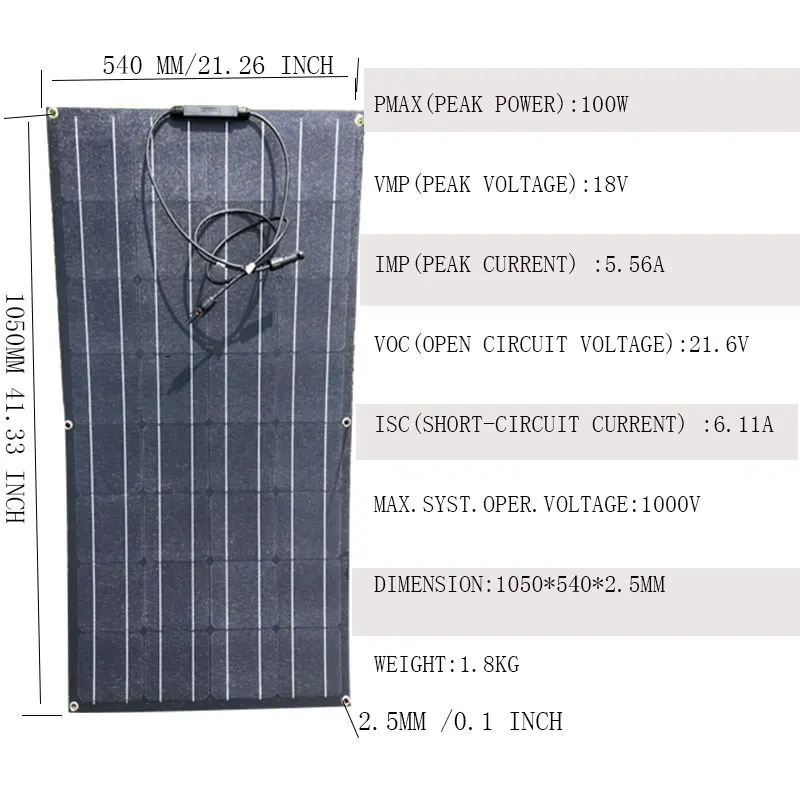 Etfe Flexible Solar Panel Kit Complete 400W 500W 600W 800W 1000W 12V 24V Solar Charge Controller 30A 40A Car Carvan Camping RV