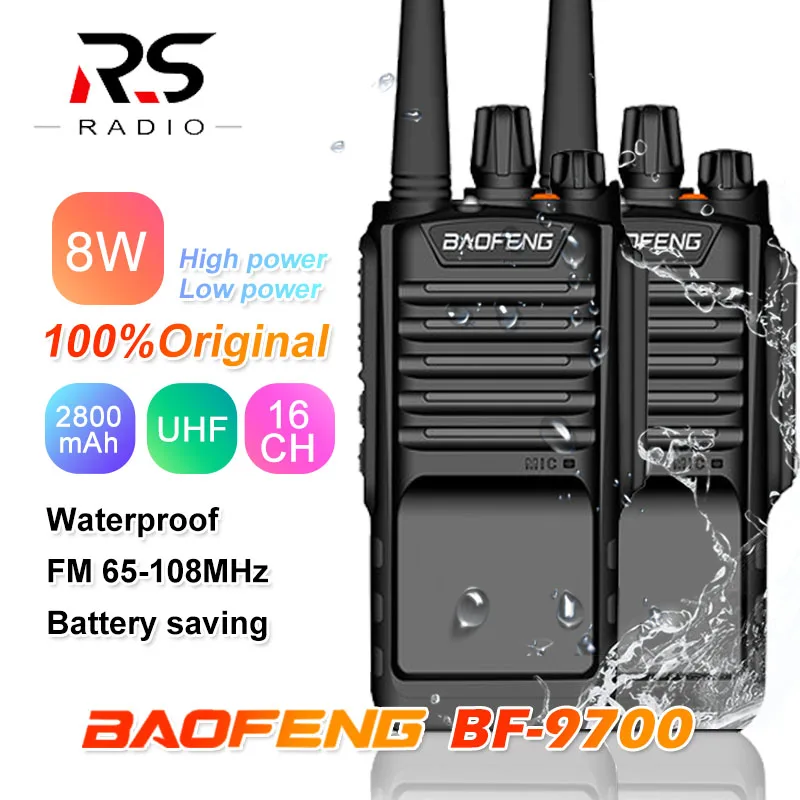 1/2/3pcs Baofeng BF-9700 8W Walkie talkie Waterproof hf Transceiver UHF 400-470MHz Scanner rádio Amateur CB Ham Radio Station