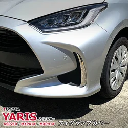 2pcs Fog Lamp Trim for TOYOTA YARIS KSP210 MXPA1 MXPH1 2020 Lamp Garnish Chrome Car Styling Stainless Steel Car Accessories