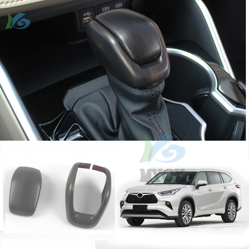 For Toyota Kluger Highlander XU70 Refit 2022 2021 2pcs gear handle head protective cover hanging head protective cover sticker