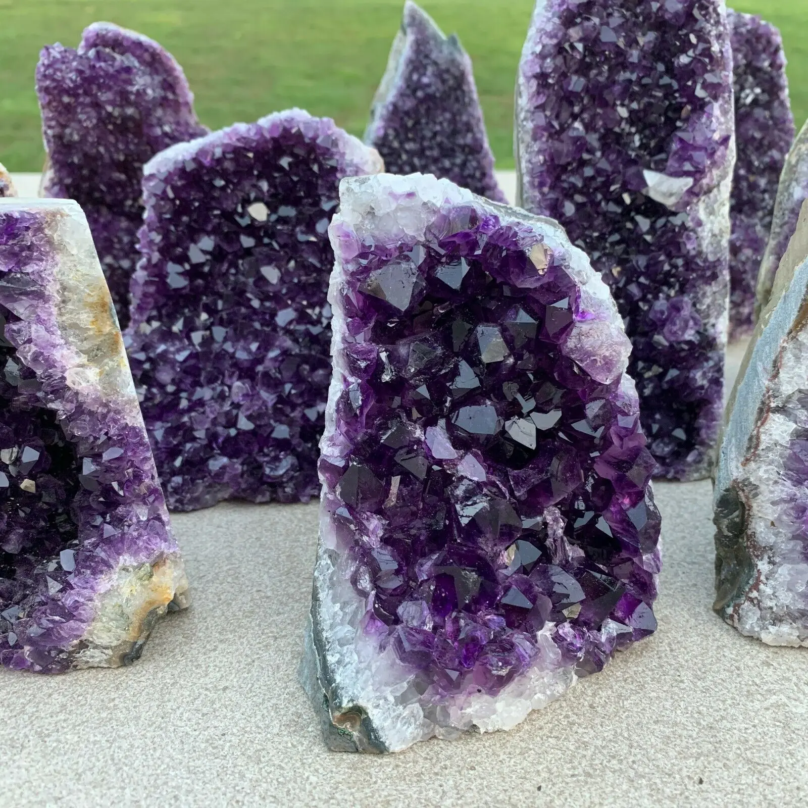 Tog Quality Hote Uruguary Dark Purple Amethyst Cluster Natural Amethyst Geode Chakra Crystal Decoration