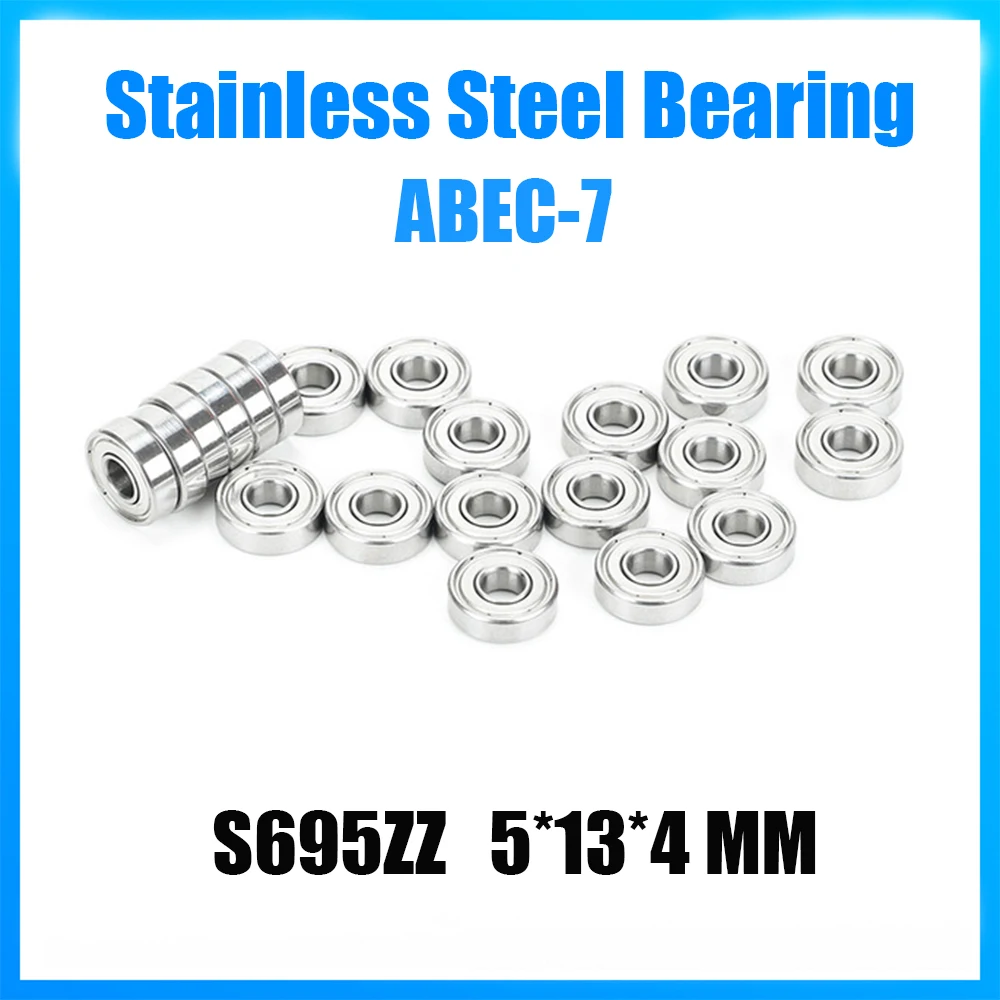 S695ZZ Bearing 5*13*4 mm 5Pcs ABEC-7 440C Roller Stainless Steel S695Z S695 Z ZZ R-1350ZZ Ball Bearings