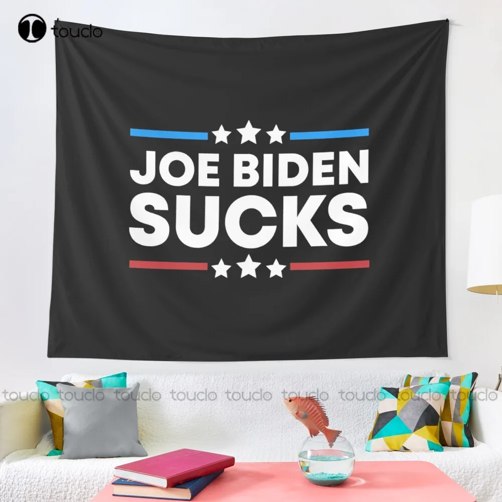 New Joe Biden Sucks Funny Anti-Biden Election Political Tapestry Purple Tapestry Blanket Tapestry Bedroom Bedspread Decoration