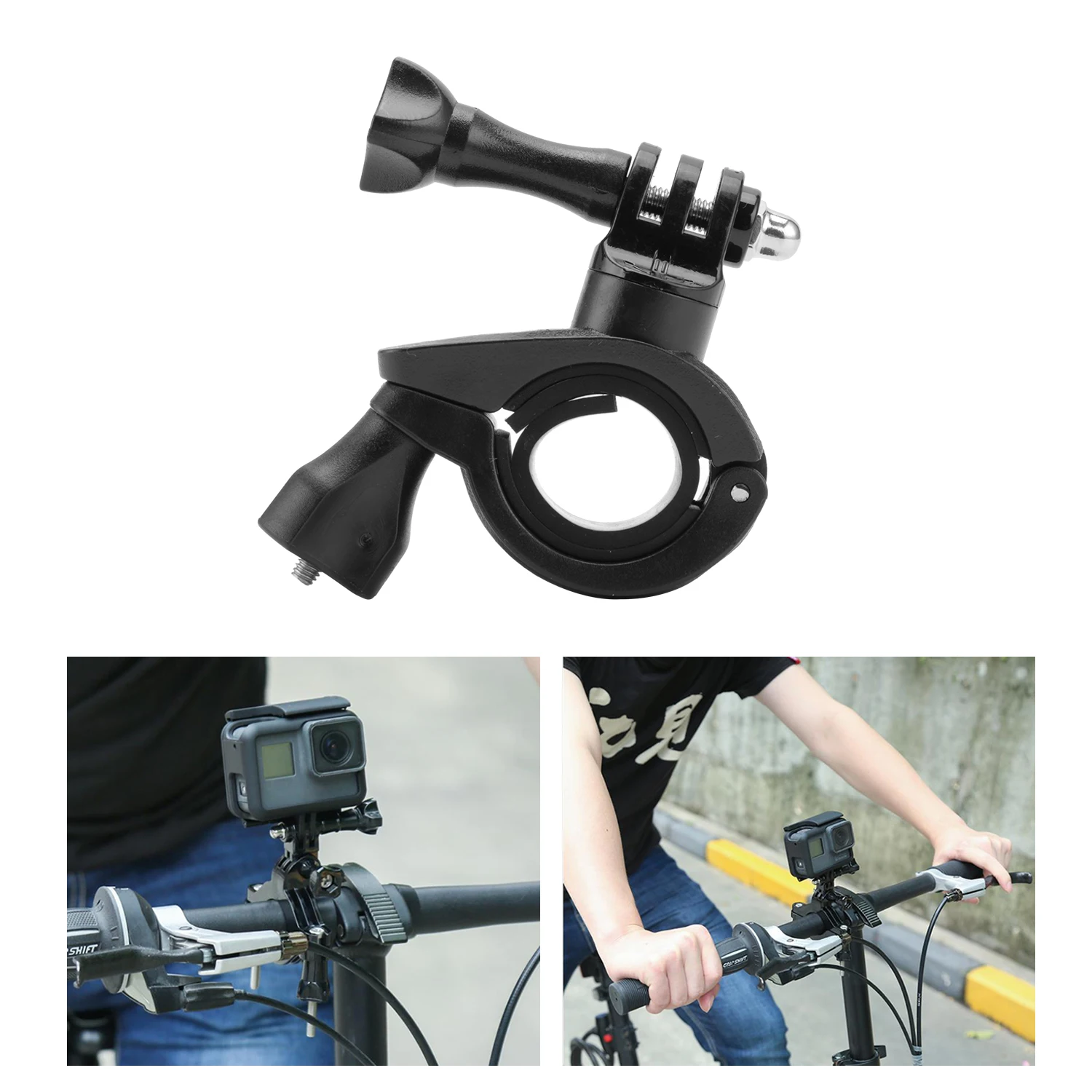 360 Degree Rotation Kit for Gopro SJCAM Camera Wrist Band Bicycle Mount Bike Holder Stand for Go Pro Hero 10/9/8/7/6 Accessories