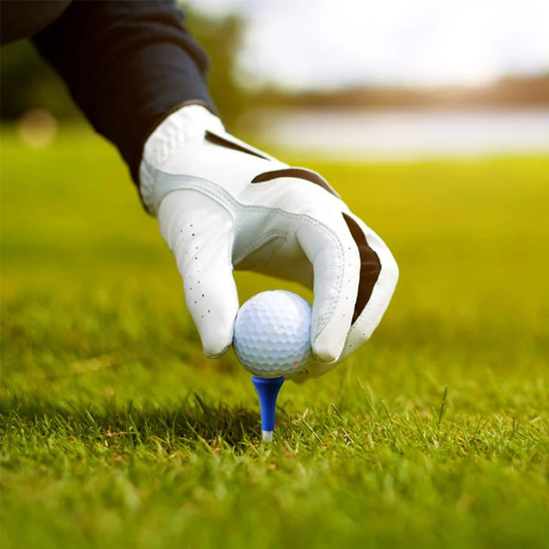 تي شيرت جولف بلاستيكي مقاس 2-1/8 بوصة، 2-3/4 بوصة، 3-1/4 بوصة مع وسادة مطاطية علوية - متين للغاية للاستخدام على المدى الطويل 50 قطعة/الحزمة