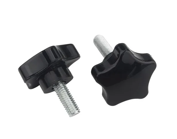 10個M4 M5 M6 M8糸星形ヘッド糸クランプネジボルトノブ産業用機器プラスチックカーボン鋼