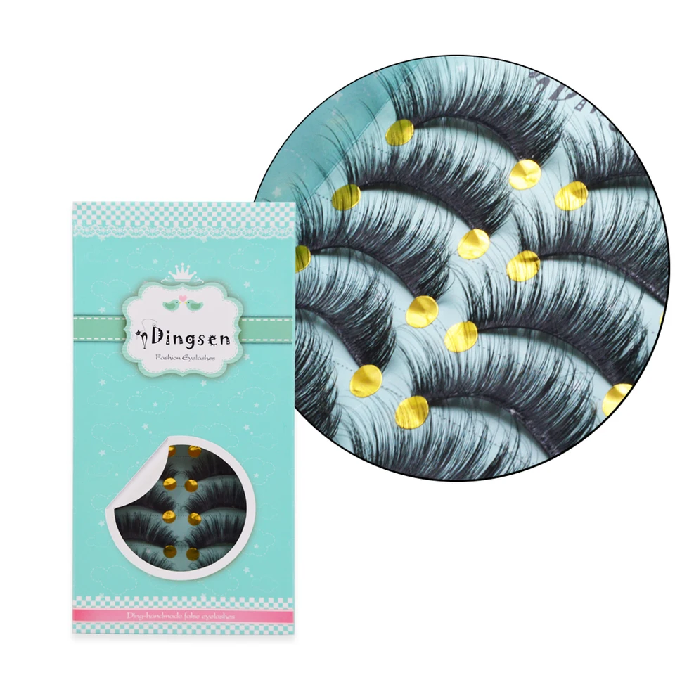 10 Pares de Pestañas Postizas 3D de Visón Sintético Suave, Naturales, Despeinadas, Entrecruzadas, Esponjosas, Extensión para Maquillaje 2