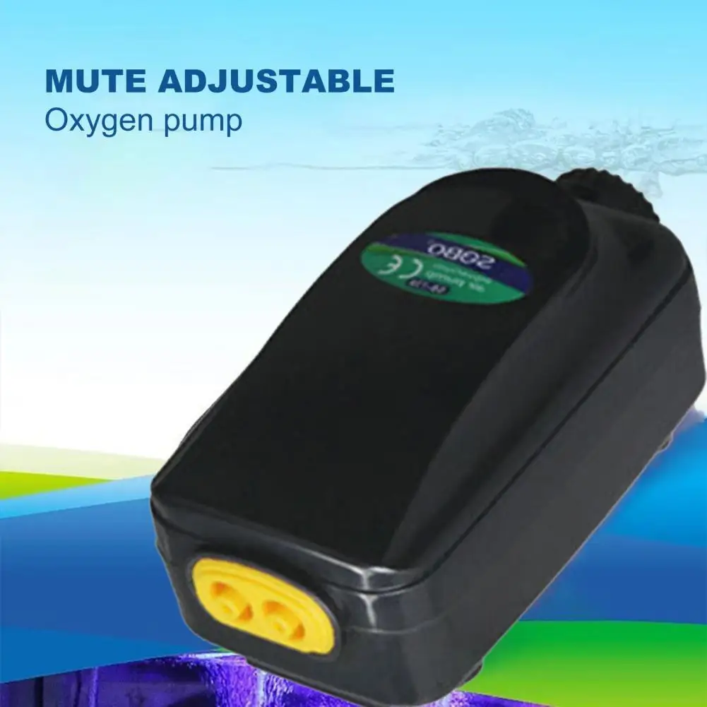 Oxygen Pump Aquarium Air Pump Fish Tank Mini Silent Compressor Single Silent Increasing BubbleABS Water Circulation Aerator Pump