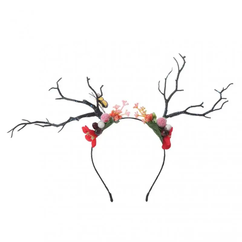 Diademas de Navidad para niños y adultos, diadema de astas de alce, árbol de Santa, adornos de reno, decoraciones navideñas para fiesta de Cosplay