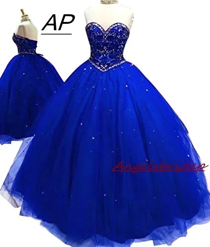 

ANGELSBRIDEP Ball Gowns Vestidos De 15 Anos Quinceanera Dress For 15 Party Sexy Sweetheart Crystals Debutante Gown Party Dress