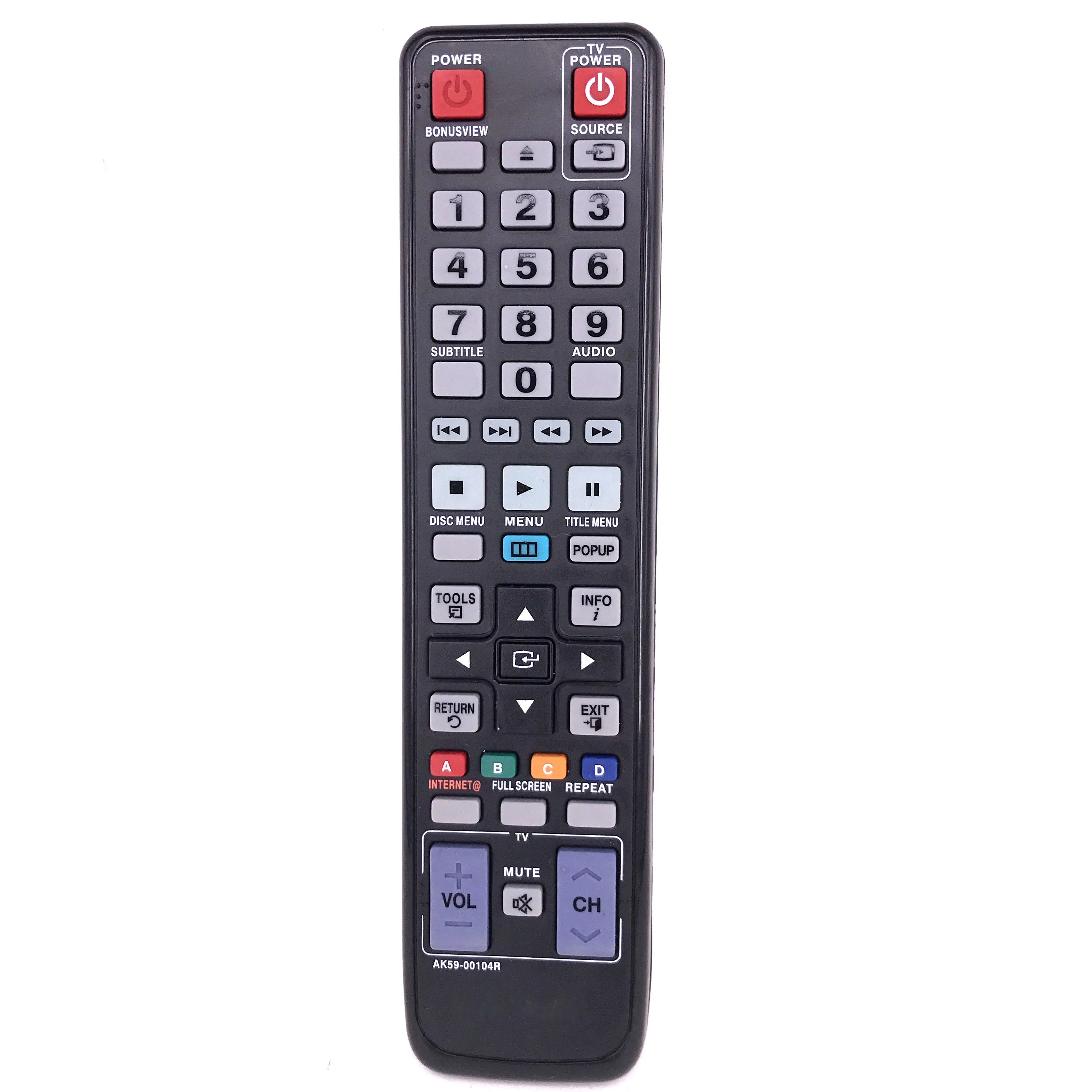 サムスンDVDおよびブルーレイプレーヤーのリモコン交換、新しいフィット、BD-C5500、BD-P1600、BD-C6500、BD-P1580、BD-C6900