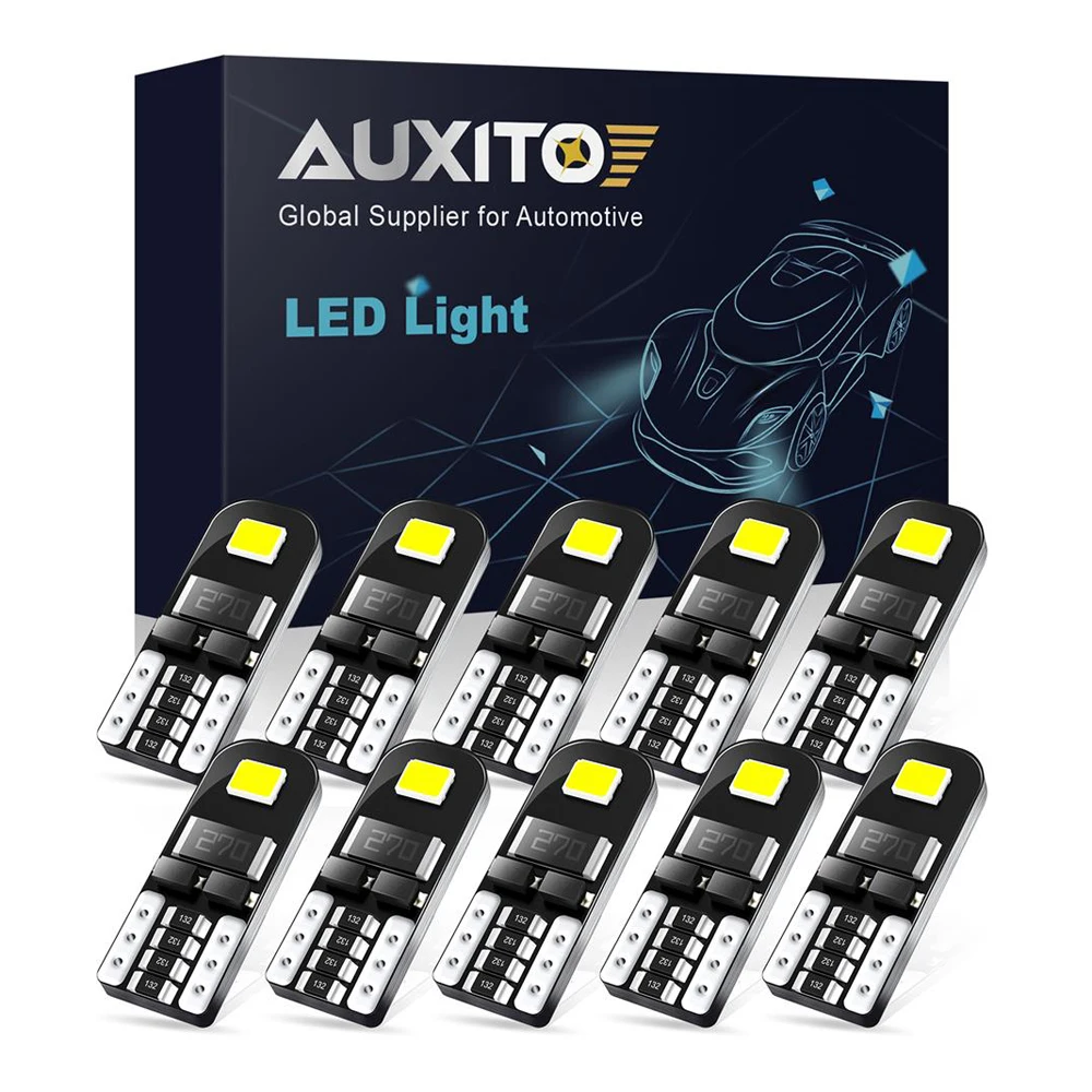 10Pcs W5W T10 LED Canbus Bulb for Misubishi Outlander Lancer 10 9 Galant ASX Car Interior Dome Light Trunk Lamp Parking Lights