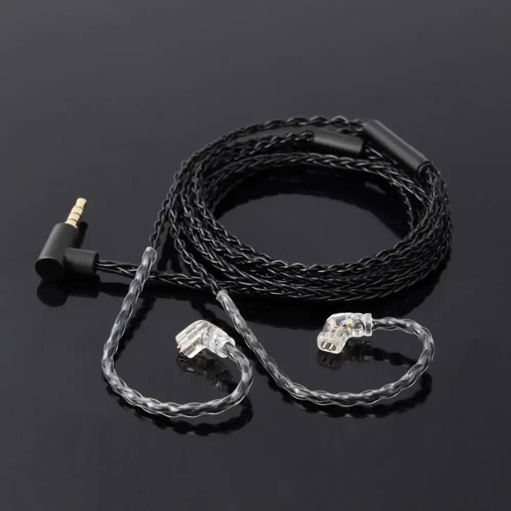 JCALLY JC08S 8 Shares QDC 2Pin 0.78mm MMCX Earphone Upgrade Cable with Mic for KZ EDX Pro ZSN PRO X ZST PRO X ZSX AS16 BL-03 ST1