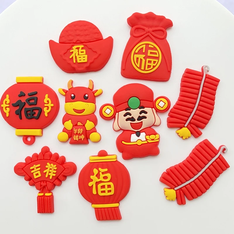 16pcs/Lot Cute Popular Cartoon Mascot In 2021 Rubber Flatback DIY Hair Bow Accessories Shower Decoration Center G11