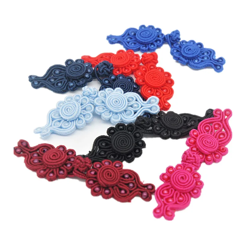 High-quality Multi-color Optional Twelve Bead Phoenix Tail Plate Buckle Children's Cheongsam Decorative Buttons