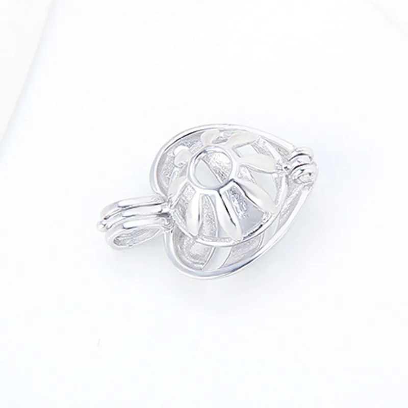 CLUCI 925 Sterling Silver Women Jewelry Heart Shaped Cage Pendant Someone I Love Is in Heaven Letter Charms Pearl Locket SC271SB view 3