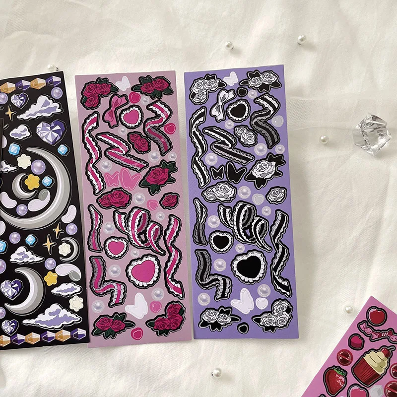 1Pc Starry Sky Series Laser Sticker DIY Scrapbooking Diary Happy Plan Base Collage Mobile Phone Gift Sealing Decoration Sticker