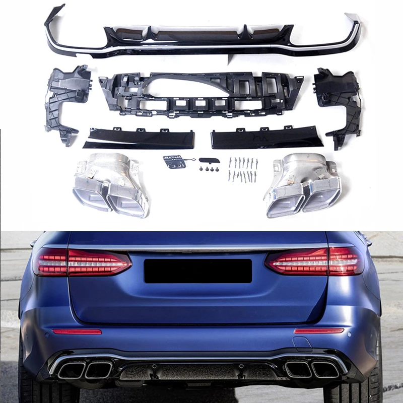 For sports Benz W213 2016+  Standard Change to E63 AMG E Class Car Rear Bumper Lip Diffuser high quality bumoer