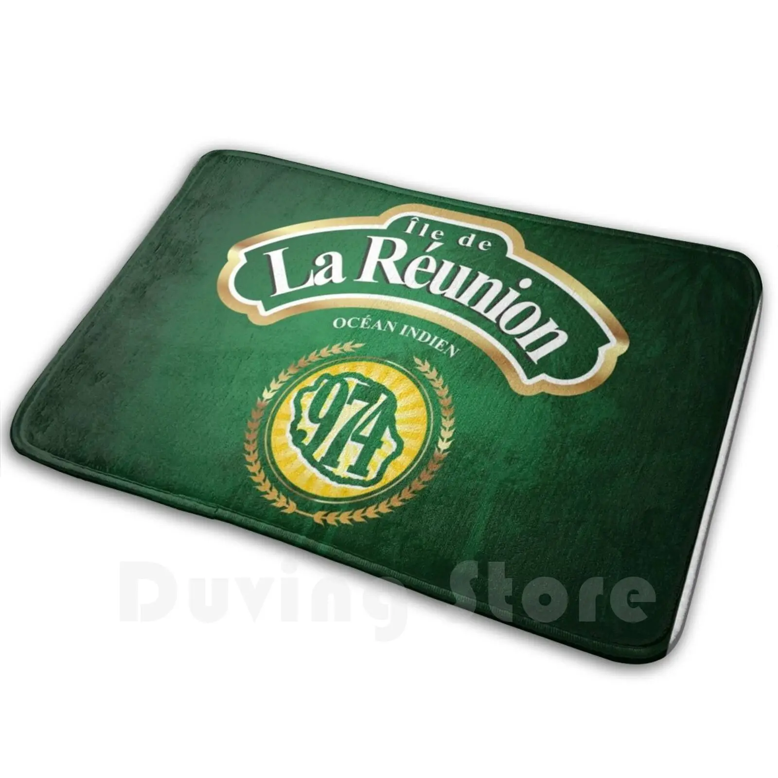 974-Reunion Island Soft Non-Slip Mat Rug 1187 Carpet Cushion 974 Reunion Island Reunion Creole Margouillat Isle Beach