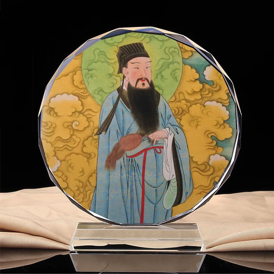 The founder of Quanzhen religion - Wang Chongyang, founder, portrait, crystal ornament, handicraft