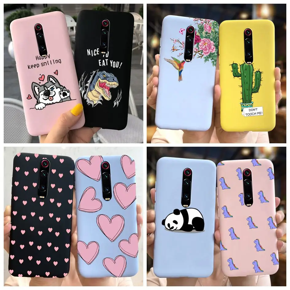 For Xiaomi Mi 9T Pro Case Cover on Redmi K20 Soft Matte Dinosaur Silicone Phone Case For Xiomi Mi9T Mi 9T 9 T T9 Pro 9Pro Bumper