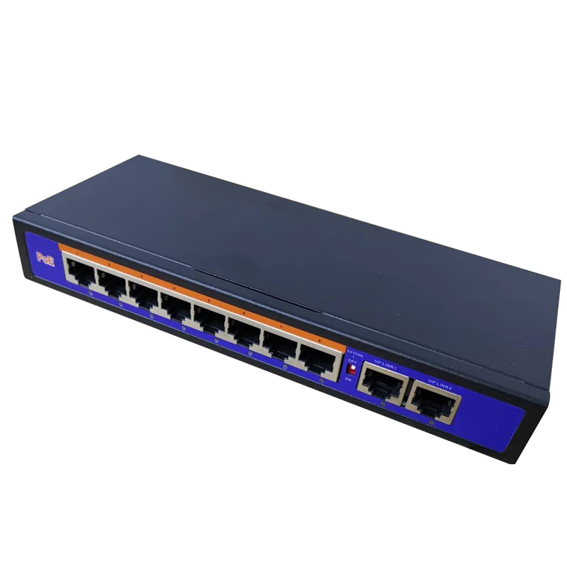 

POE Exchanger 10 Port POE 8 Port POE Exchanger Support 250m POE Exchanger