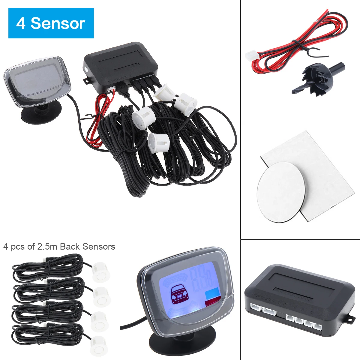 Sensori di parcheggio per Auto Auto Parktronic Waterproof 4 6 8 Beep Alert Radar Detector con Monitor e Dual CPU Intelligent System