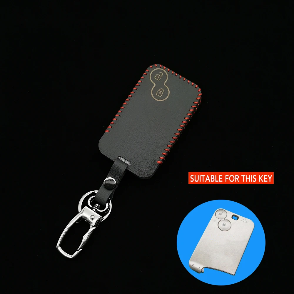 Leather Key Case For Renault Laguna Space, Remote Control Smart Card, 433mhz, Pcf7947 id46, Transponder, Chip Car Cover Shell