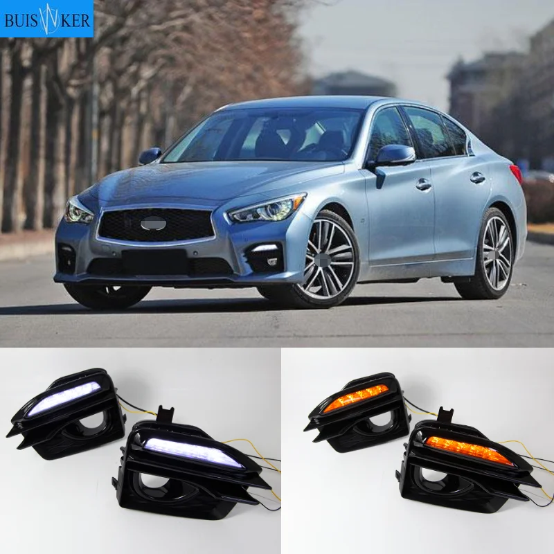 

Error Free LED Daytime Running Light DRL Signal Light Lamp For 2014-2019 Infiniti Q50 Sport Model 261354GA1A 261304GA0A