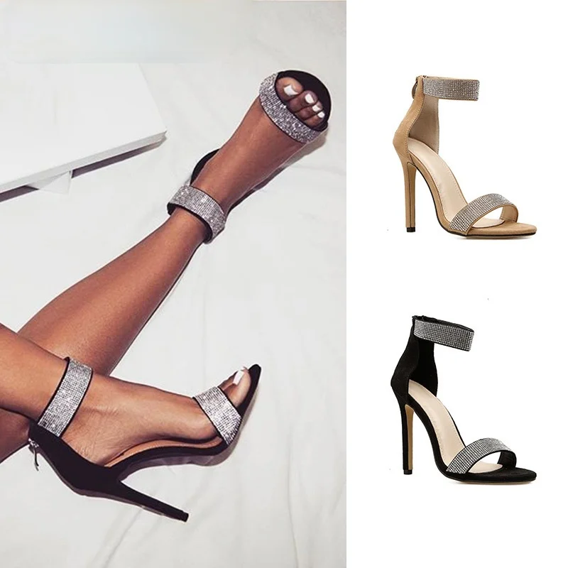 

Women Sandals Ankle Strap Summer Shoes Woman High Heels Sandals Plus Size 43 Chaussures Femme Open Toe Women Summer Sandals