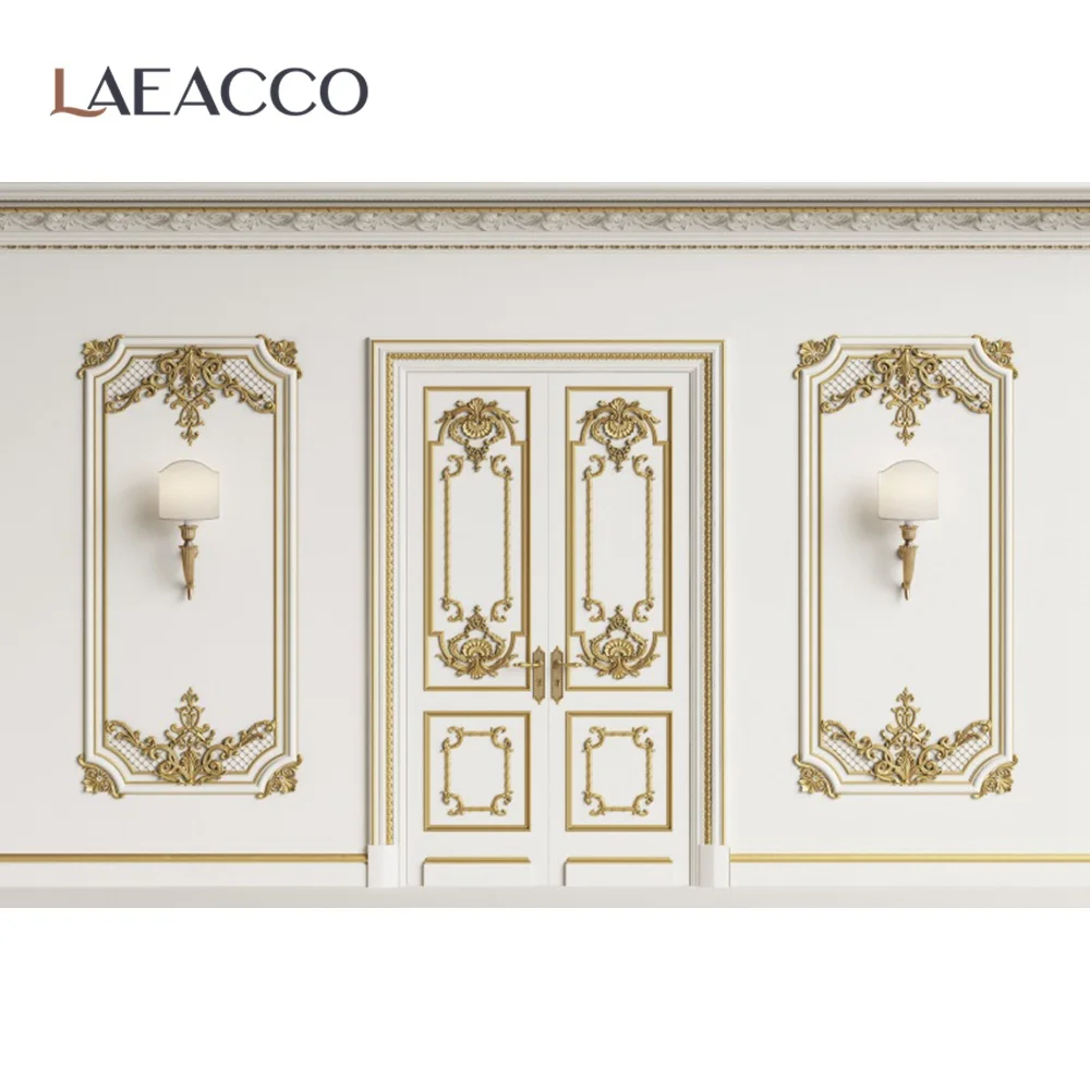 Laeacco Vintage Old Living Room Chic Wall Fireplace Lamp Floor Party Interior Photographic Background Photo Backdrop Photostudio