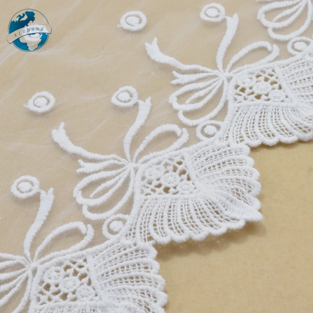 21 سنتيمتر عرض القطن الأبيض التطريز الدانتيل حافة الفرنسية الشريط النسيج جبر Diy الزخارف الحياكة الزفاف الخياطة اكسسوارات # 4186