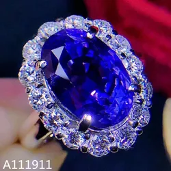 KJJEAXCMY Fine Jewelry 925 Sterling Silver Inlaid Natural Sapphire Gemstone Ring Female Popular Support Detection Trendy