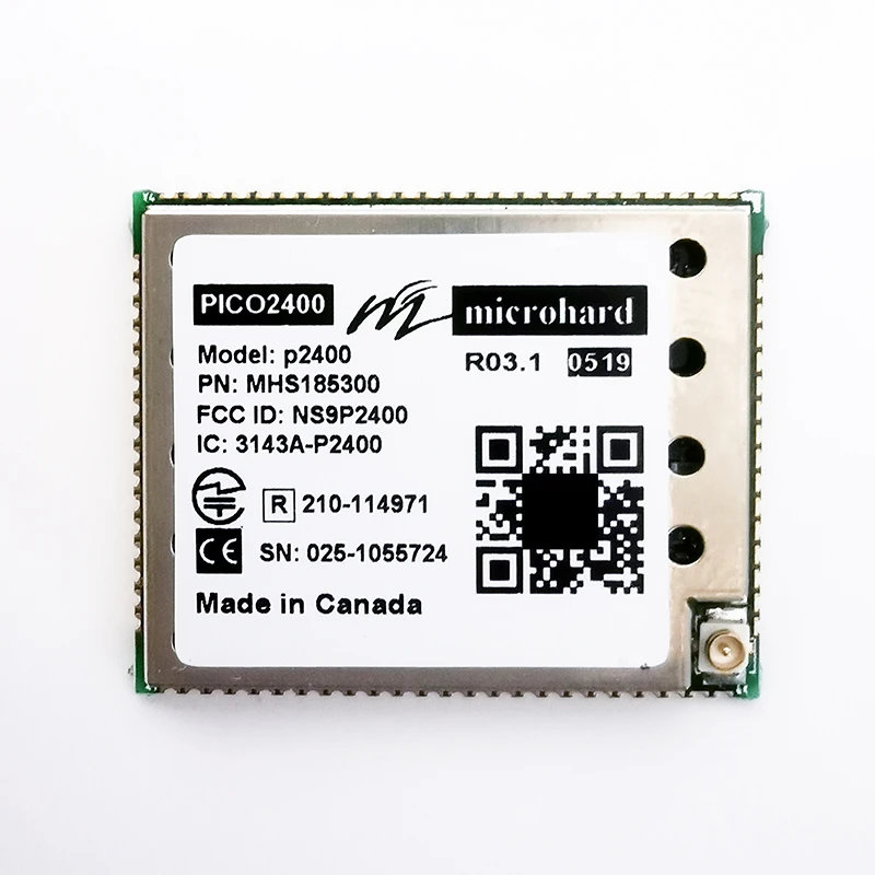 Microhard P2400 wireless data transmission module 2.4G 1W 50KM drone drone M-H-S185300 5KHz 3.3V